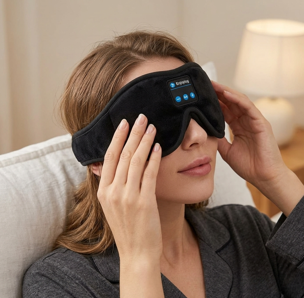 Masque de Sommeil 3-en-1 : Immersion Totale, Bluetooth & Confort 3D