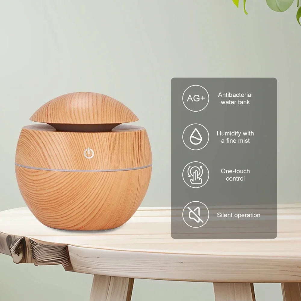 Diffuseur d'Arômes Zen : Brume Apaisante & Design Boisé